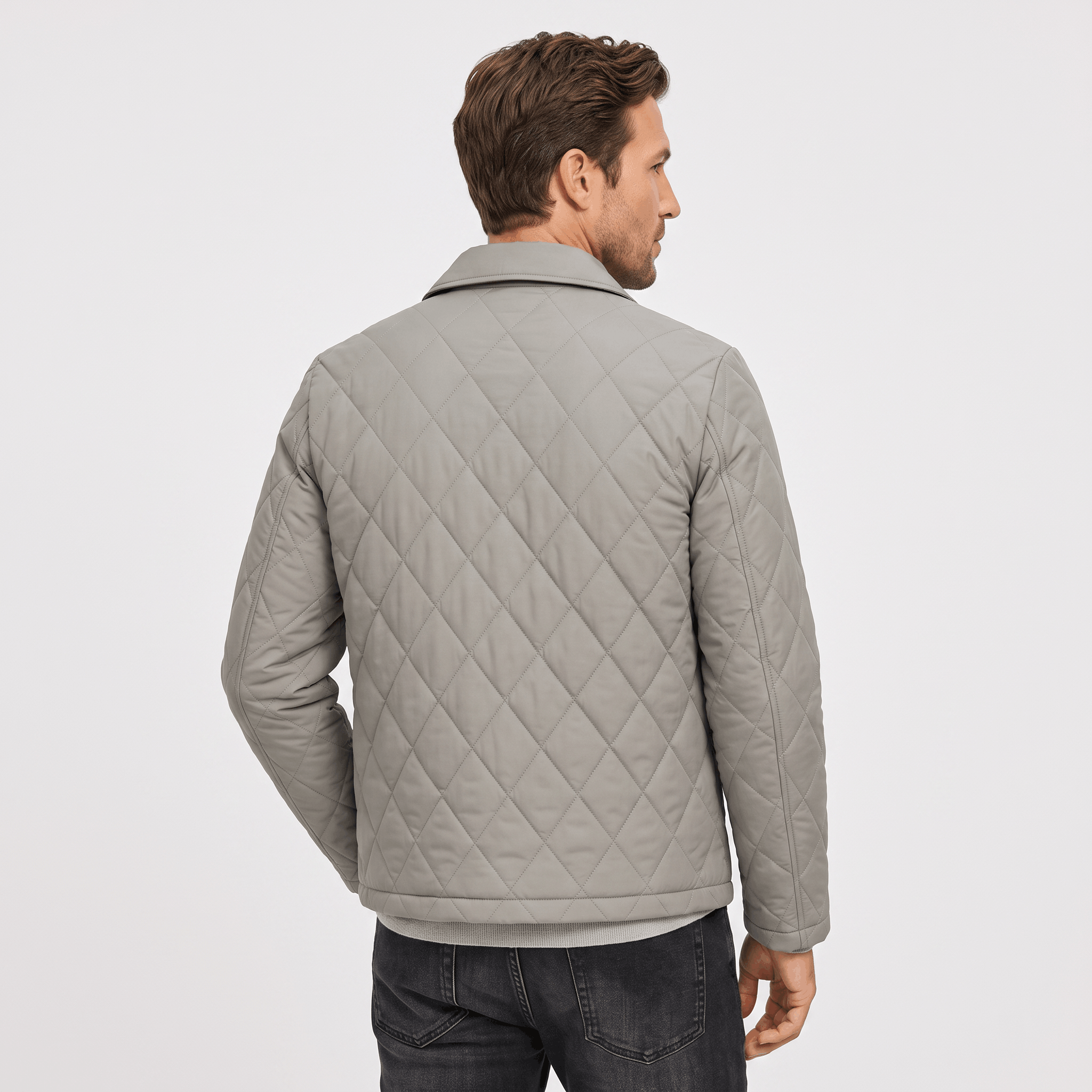 Caleb Diamond Quilted Jacket – Insulated Smart-Casual Everyday Outerwear