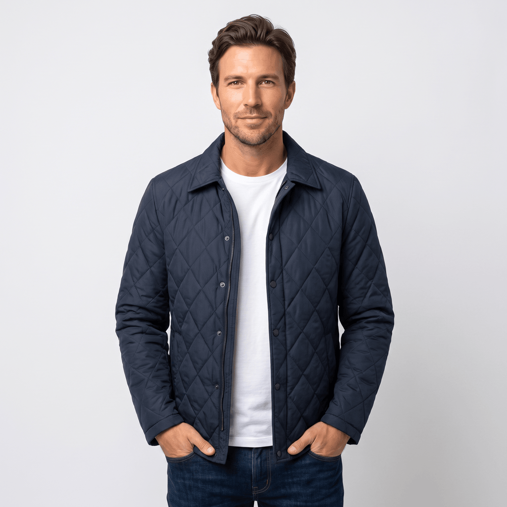 Caleb Diamond Quilted Jacket – Insulated Smart-Casual Everyday Outerwear