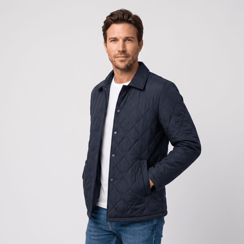Caleb Diamond Quilted Jacket – Insulated Smart-Casual Everyday Outerwear