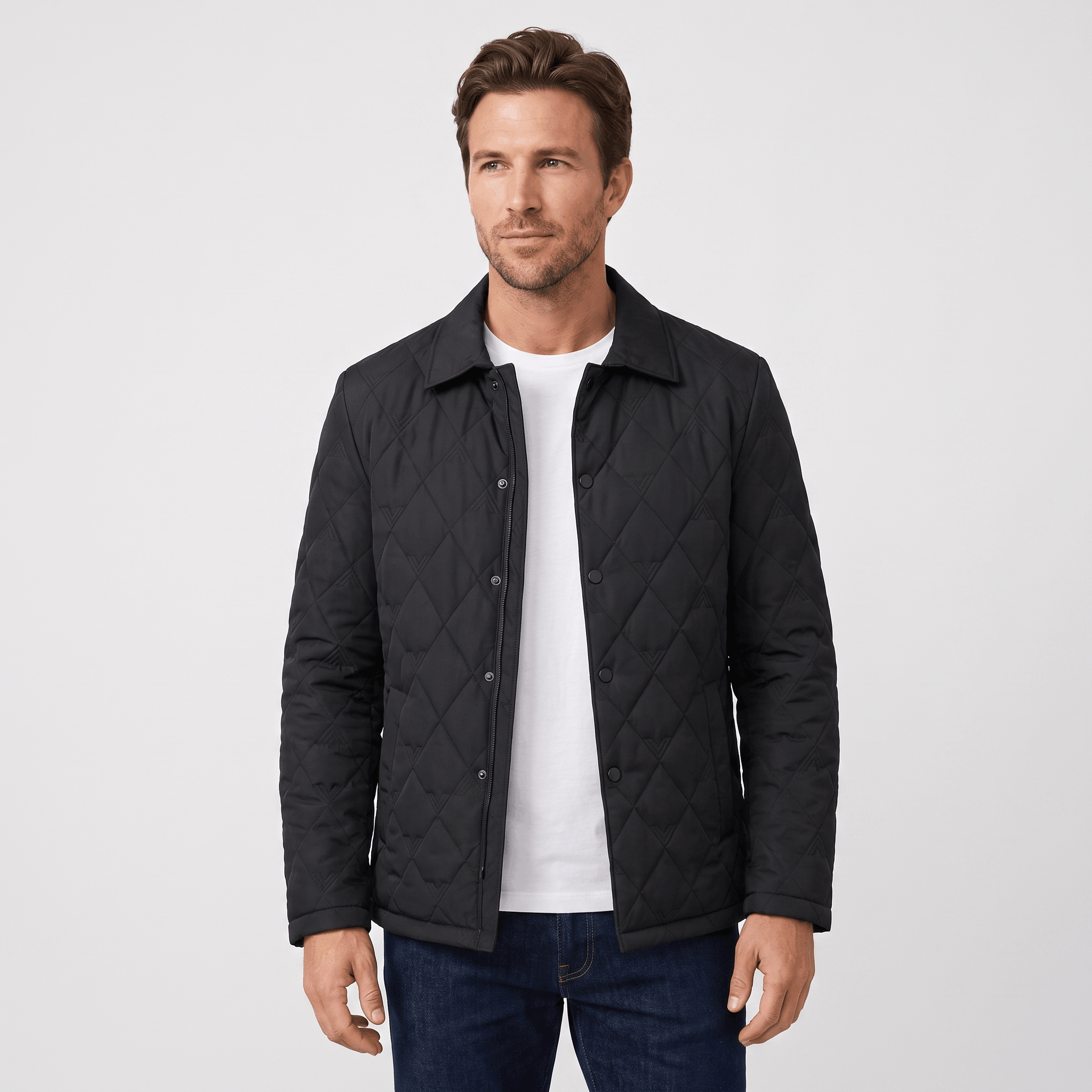 Caleb Diamond Quilted Jacket – Insulated Smart-Casual Everyday Outerwear