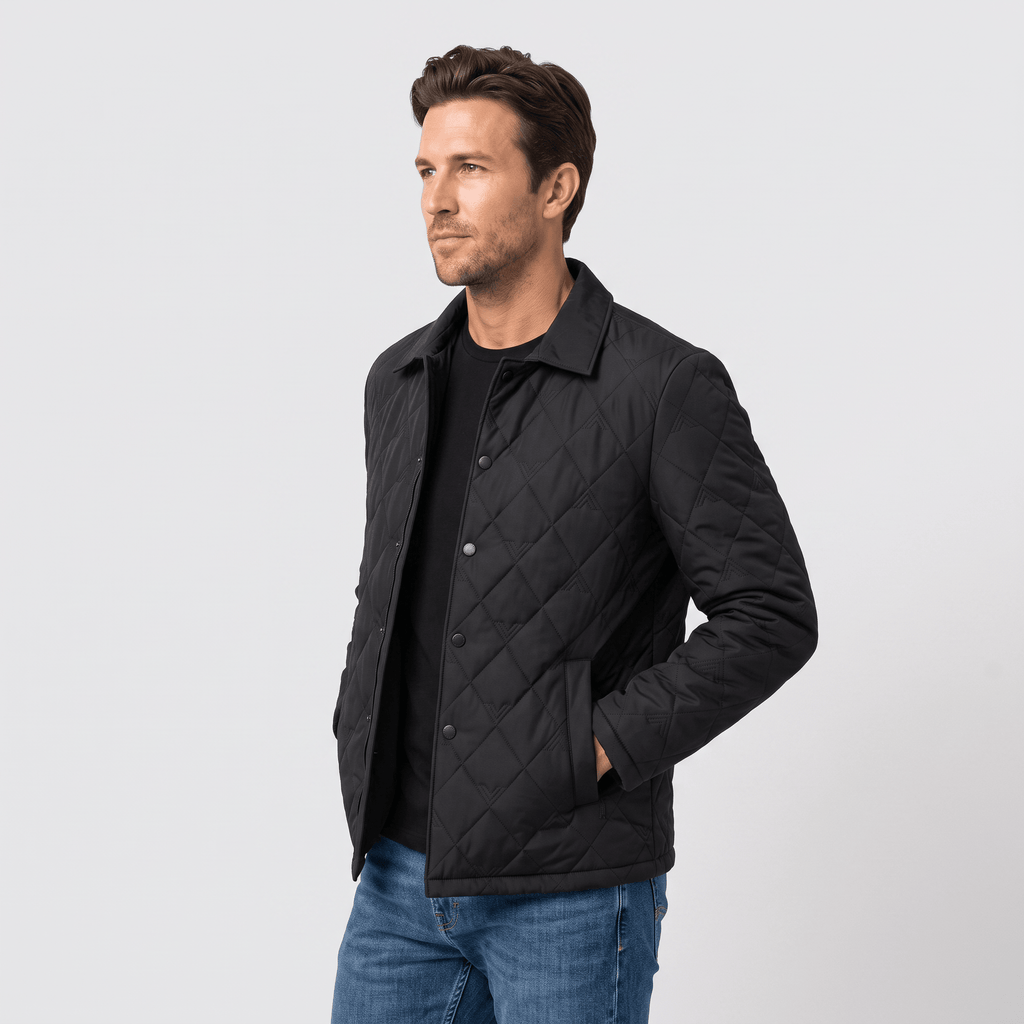 Caleb Diamond Quilted Jacket – Insulated Smart-Casual Everyday Outerwear