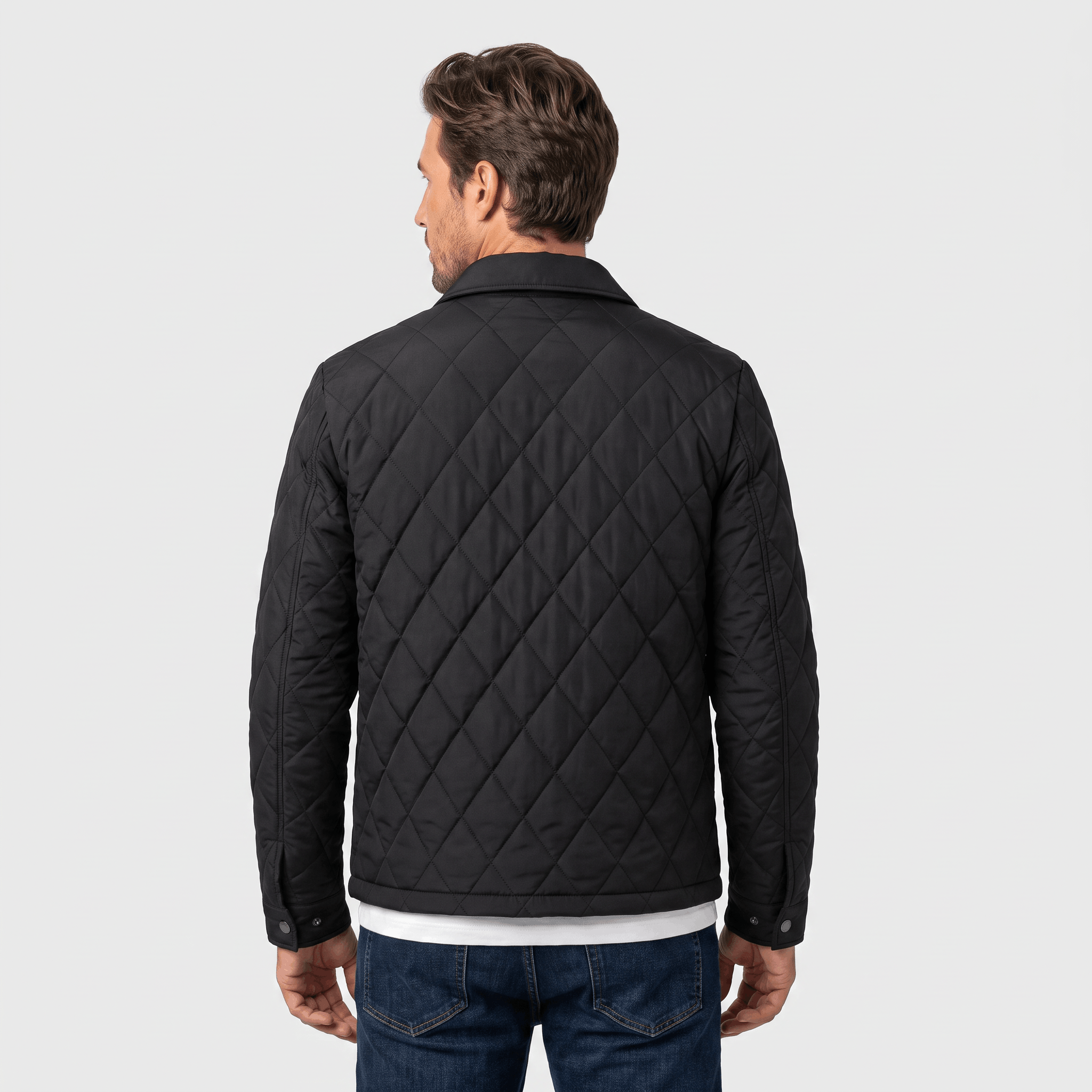 Caleb Diamond Quilted Jacket – Insulated Smart-Casual Everyday Outerwear