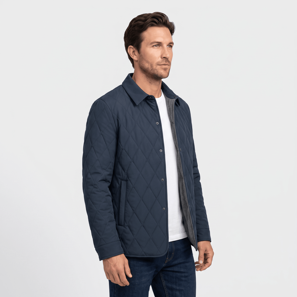 Marco Diamond-Quilted Jacket – Insulated Hip-Length Regular-Fit Outerwear