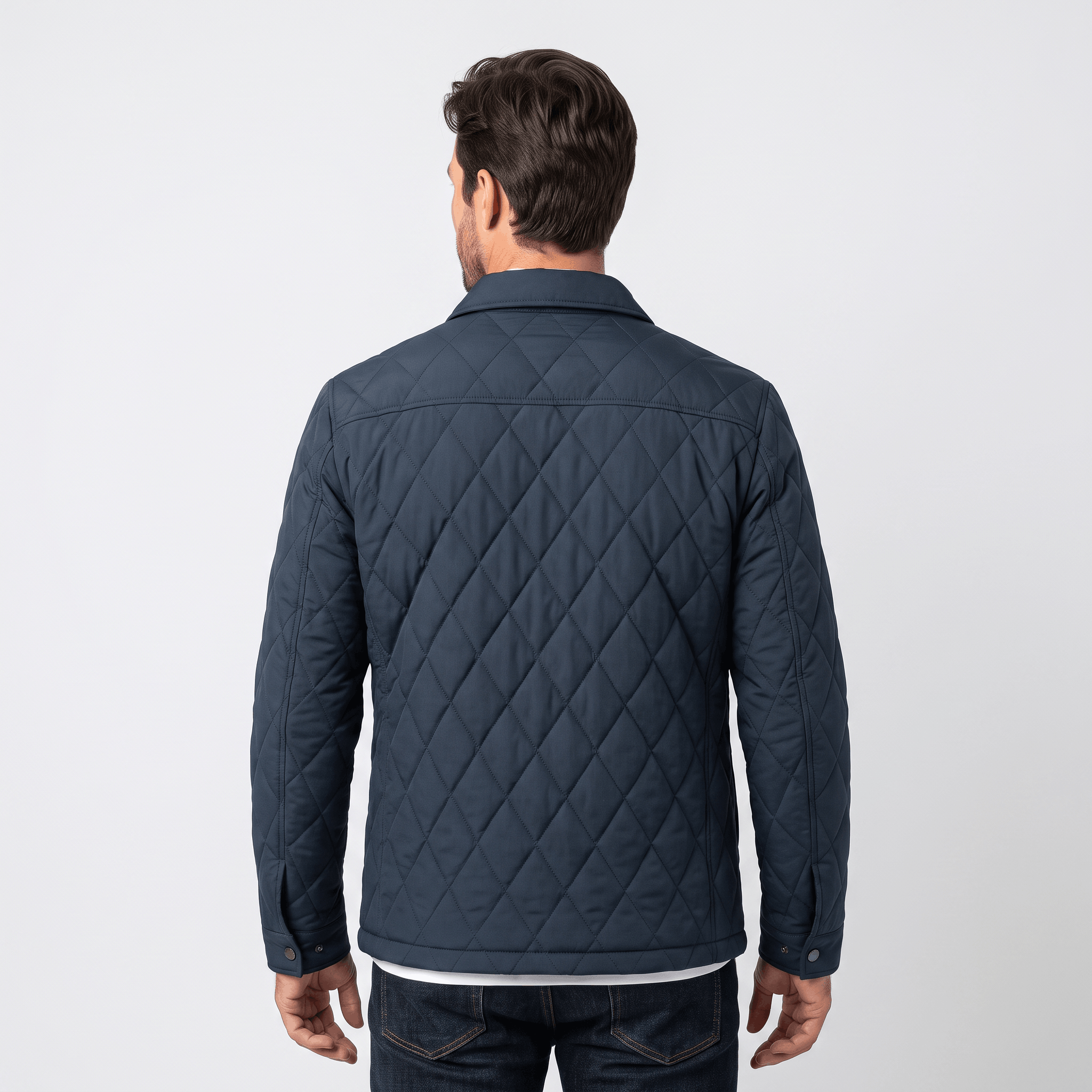 Marco Diamond-Quilted Jacket – Insulated Hip-Length Regular-Fit Outerwear