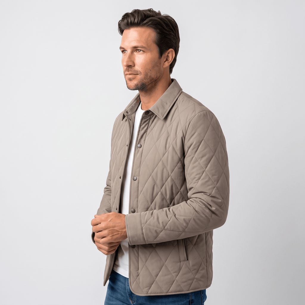Marco Diamond-Quilted Jacket – Insulated Hip-Length Regular-Fit Outerwear