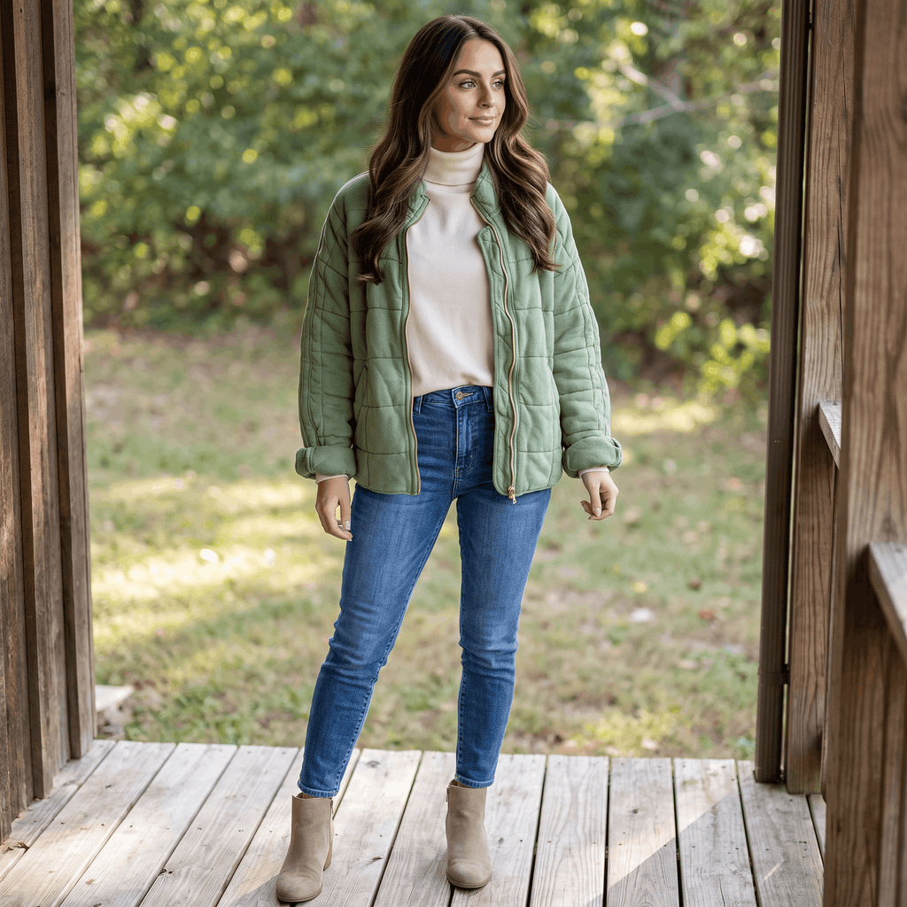 Marie Padded Quilted Jacket – Relaxed Pocketed Everyday Winter Outerwear