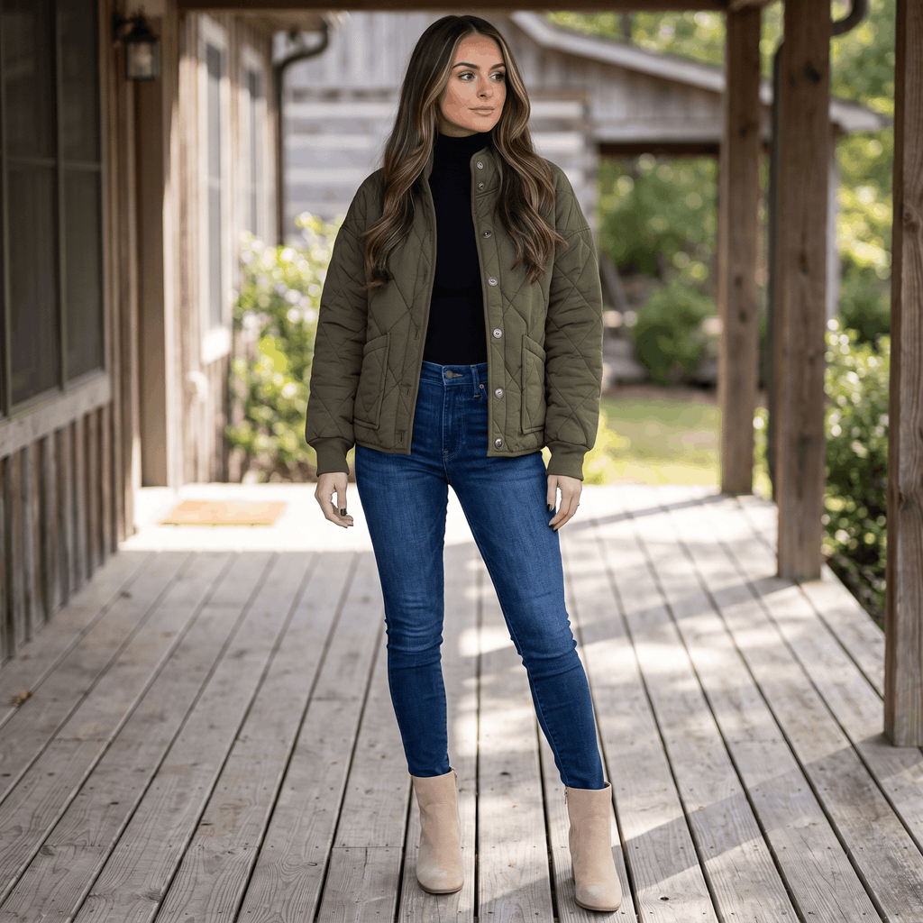 Marie Padded Quilted Jacket – Relaxed Pocketed Everyday Winter Outerwear