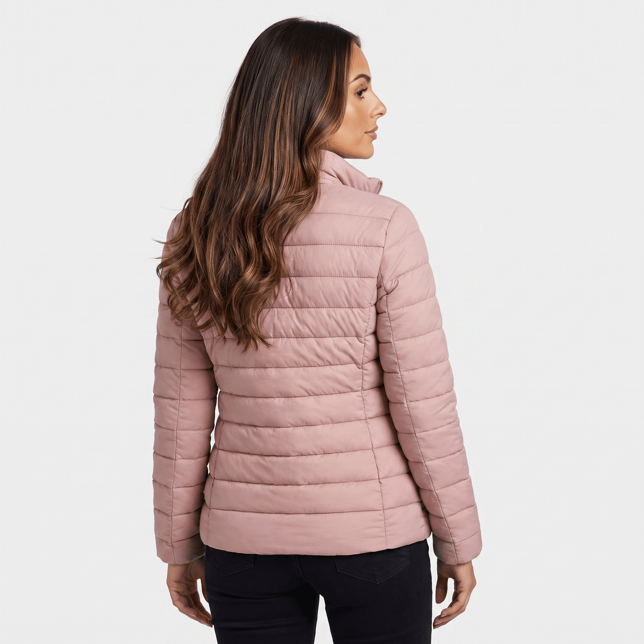Leila Quilted Spring Jacket – Tailored Stand-Collar Windproof Layering Outerwear