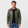 Brooklyn Leather Flight Jacket – Loose-Fit Zip-Up Collared Outerwear