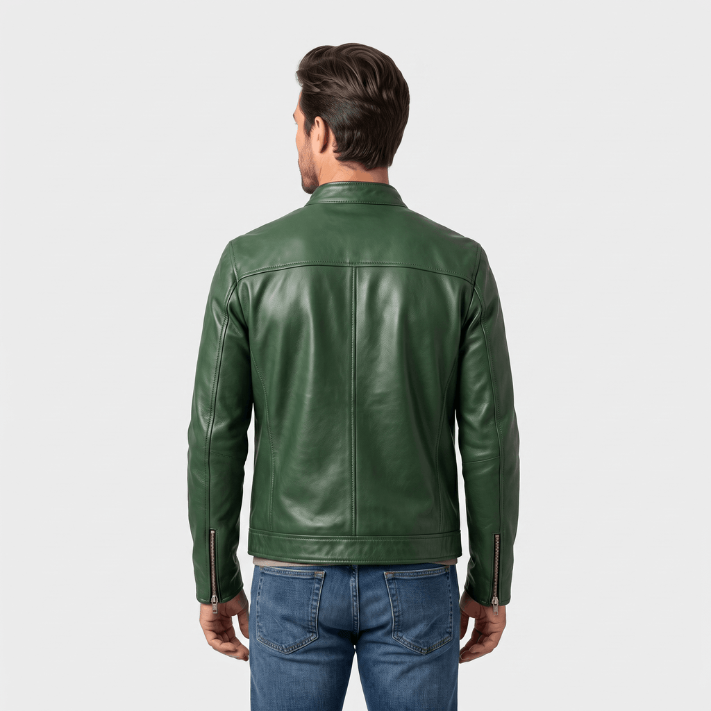 Hamilton Leather Jacket – Vintage Tailored Slim-Fit Zip-Up Outerwear