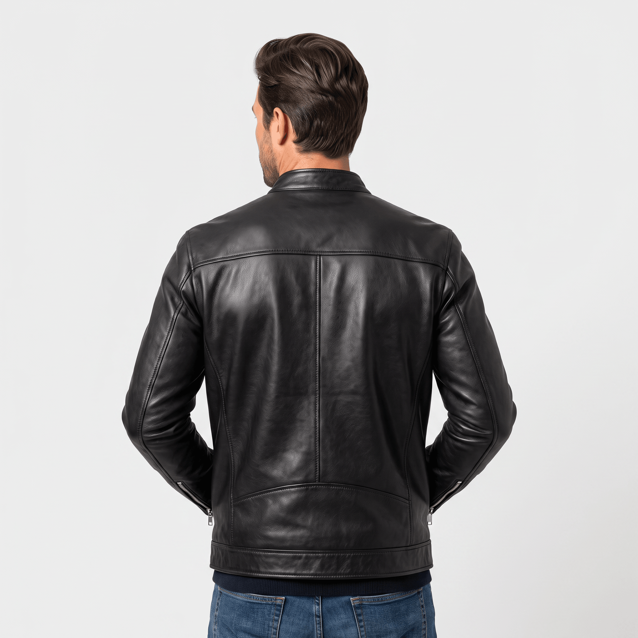 Hamilton Leather Jacket – Vintage Tailored Slim-Fit Zip-Up Outerwear
