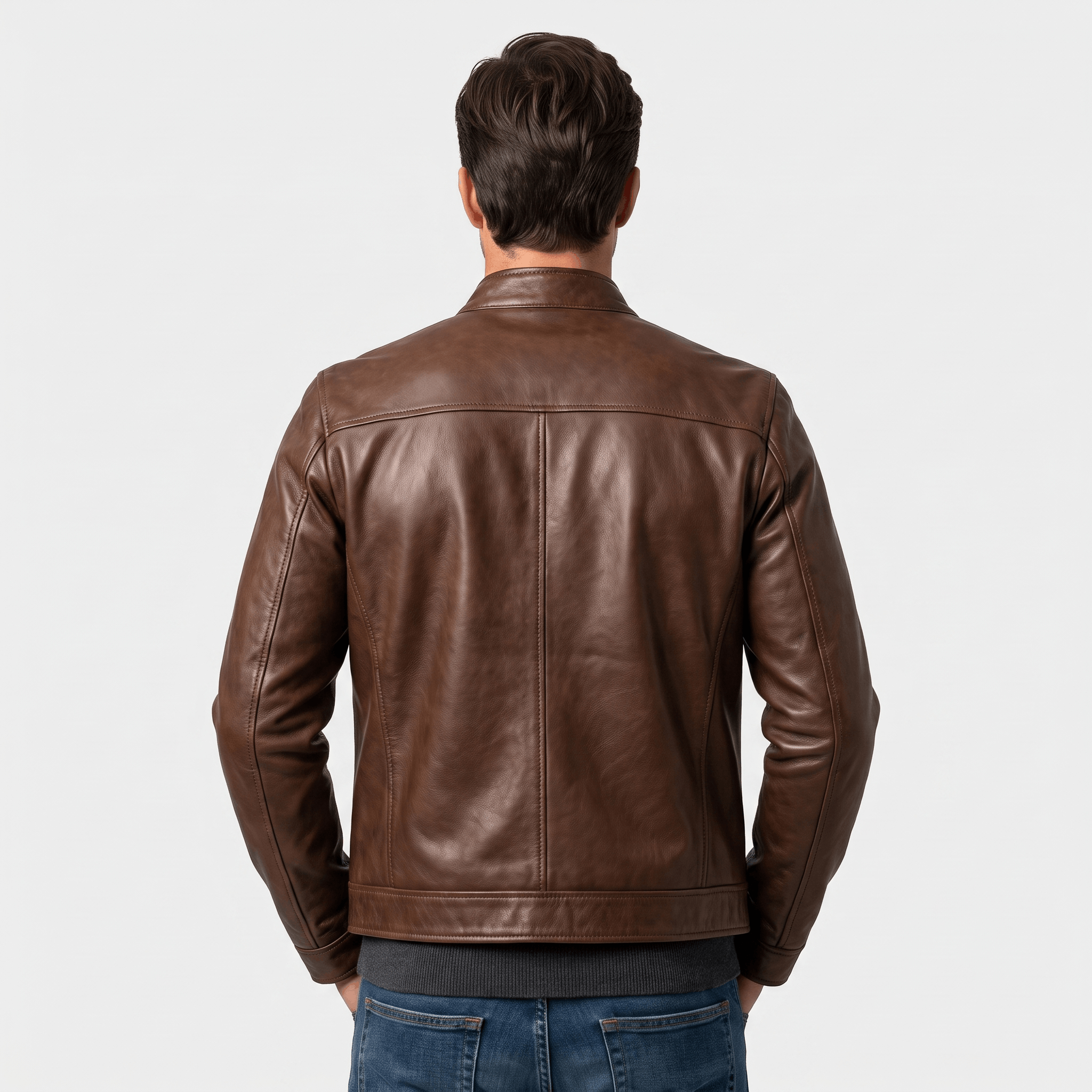 Hamilton Leather Jacket – Vintage Tailored Slim-Fit Zip-Up Outerwear
