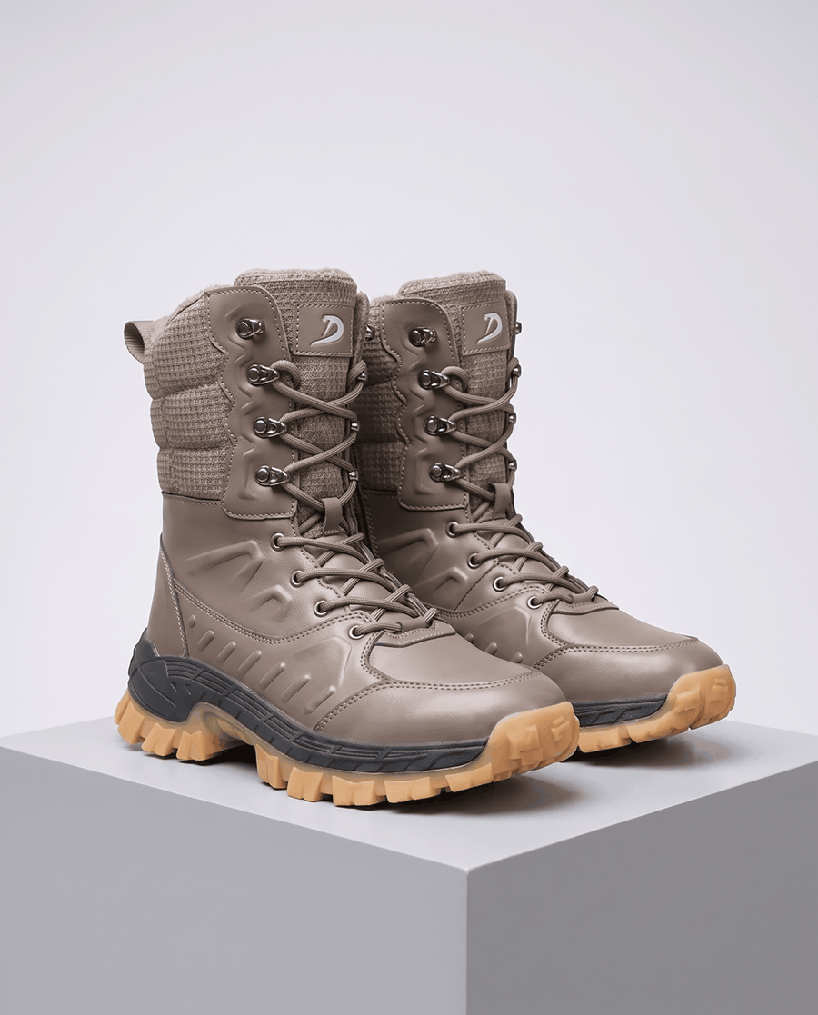 High-Top Snow Boots – Lace-Up & Quilted Shaft | Leif