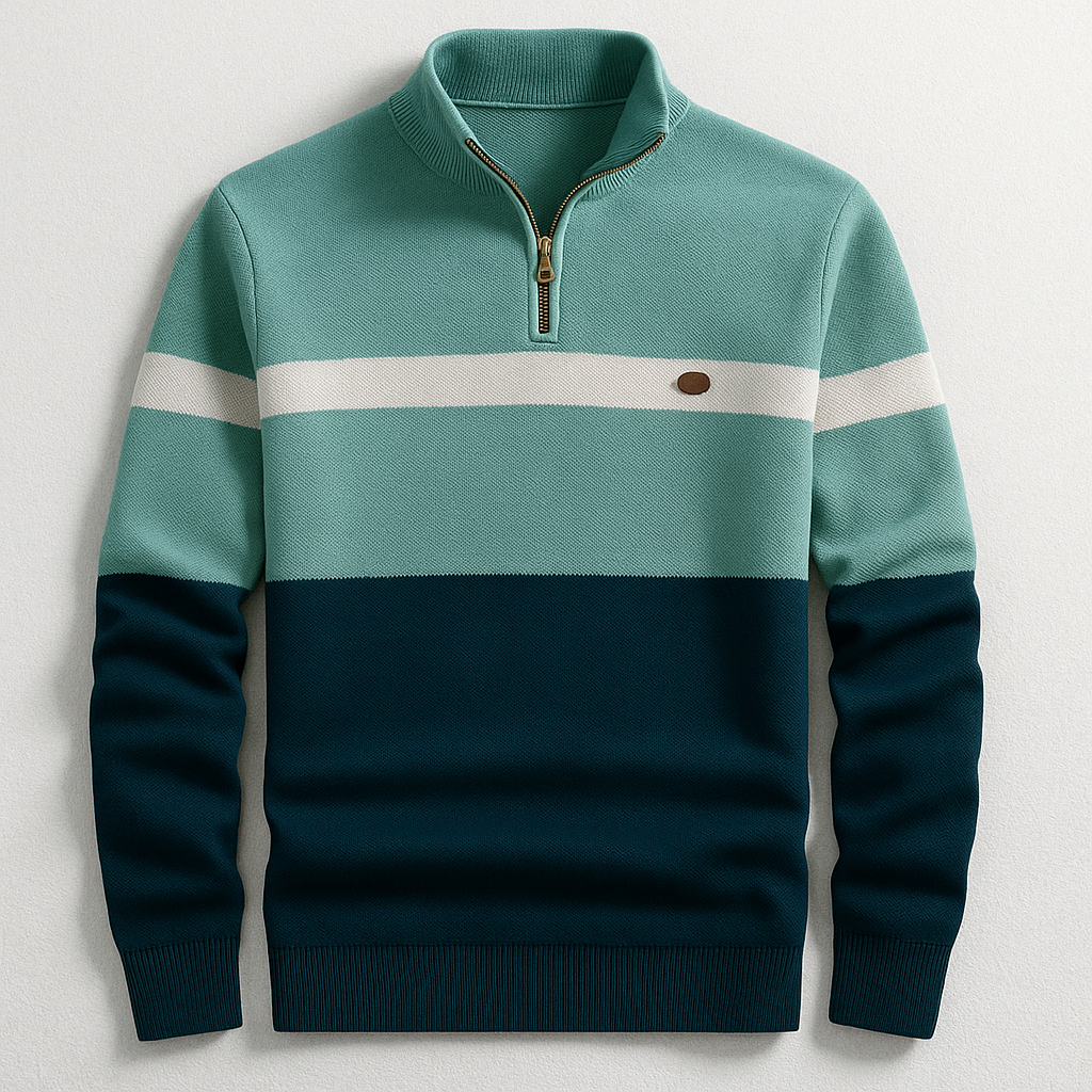 Cole Men's Midweight Cotton Knit Quarter Zip Pullover – Tailored Fit