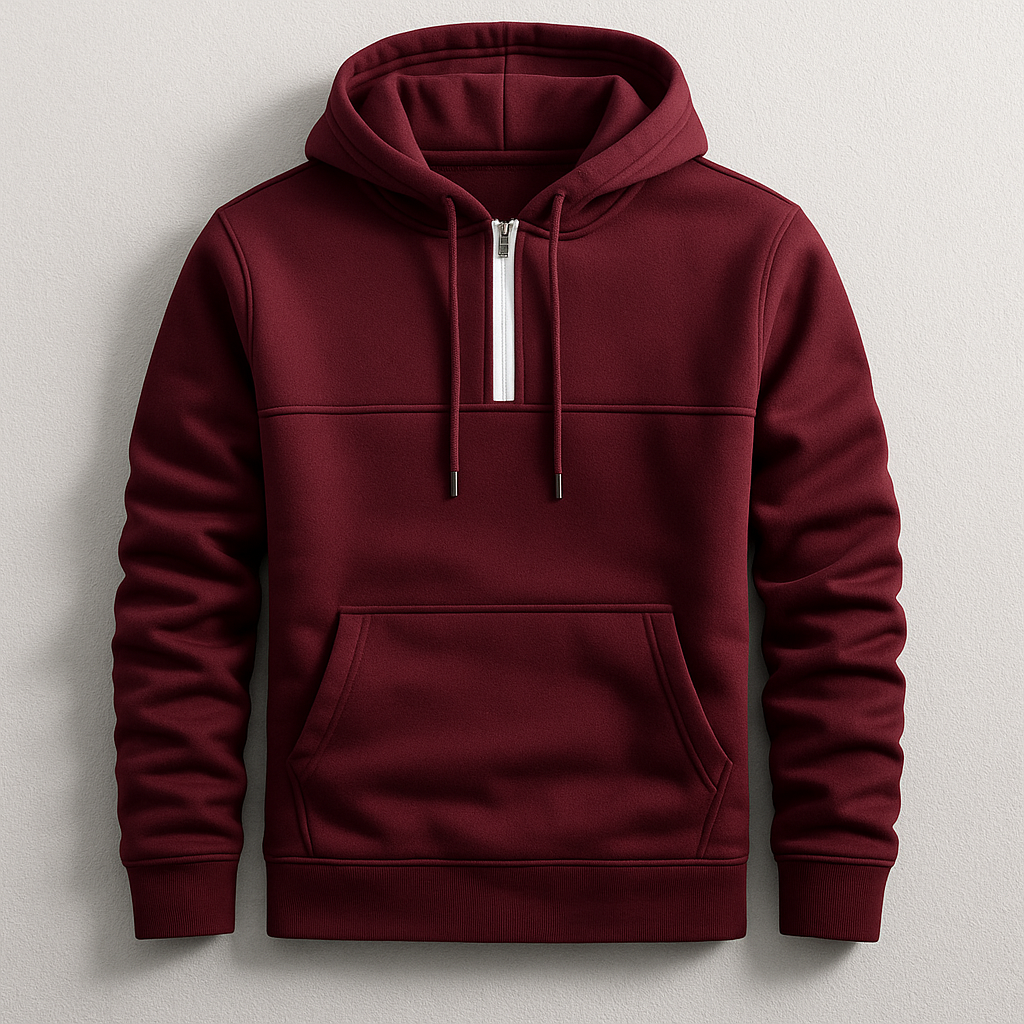 Elmer Men's Tailored Fit Half-Zip Fleece Hoodie