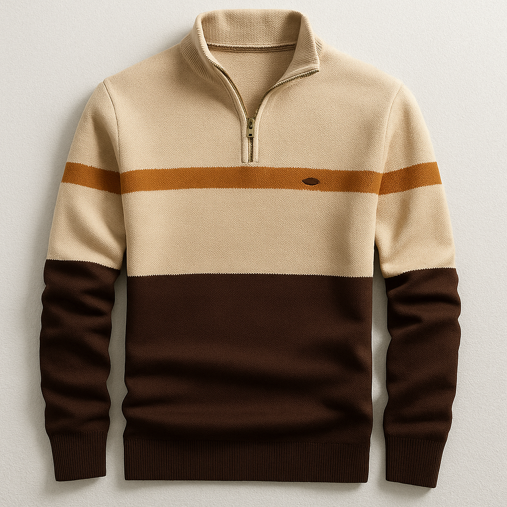 Cole Men's Midweight Cotton Knit Quarter Zip Pullover – Tailored Fit