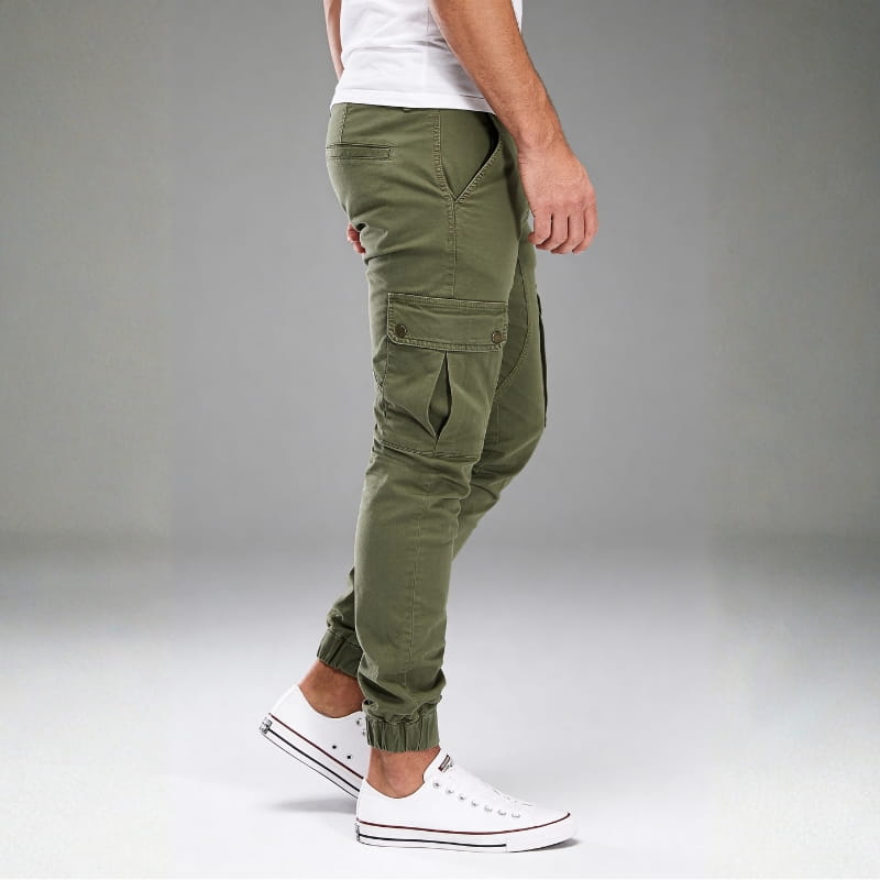 Crispin Utility Cotton Blend Cargo Pants – Modern Slim-Fit Cargo Joggers