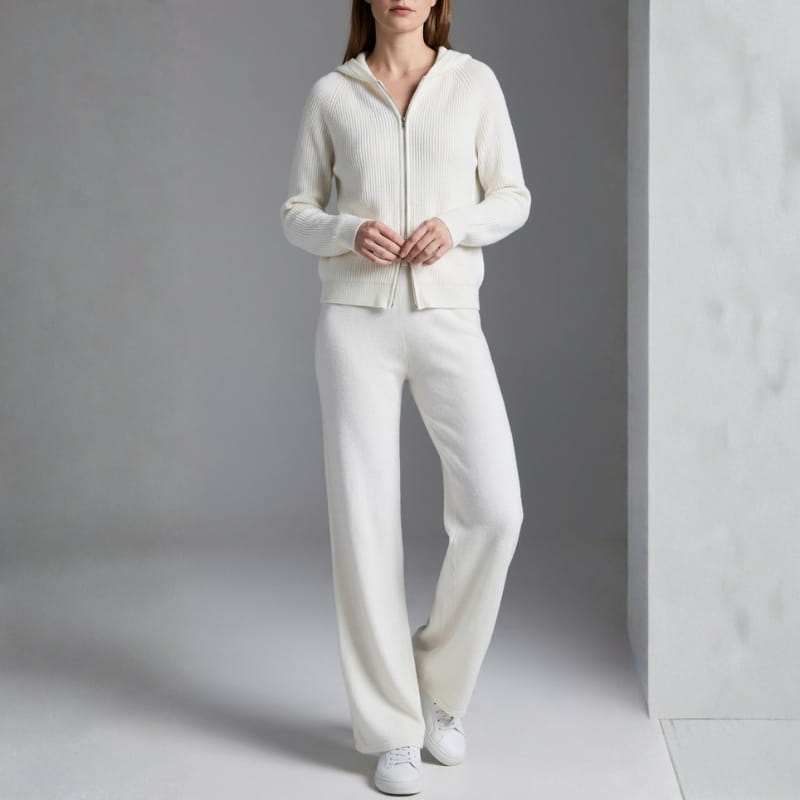 Seraphina Hooded Loungewear Set – Relaxed Wide-Leg Comfort Style
