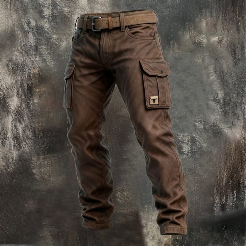 Sonny Heavy Duty Cotton Canvas Utility Cargo Pants – Straight Fit Insulated Work Trousers