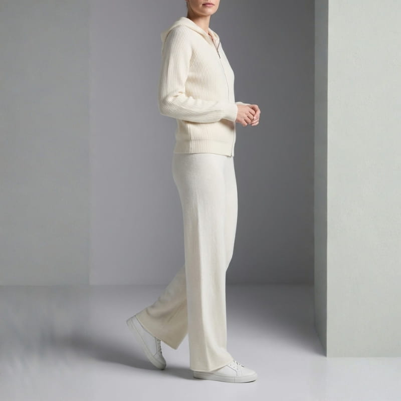 Seraphina Hooded Loungewear Set – Relaxed Wide-Leg Comfort Style