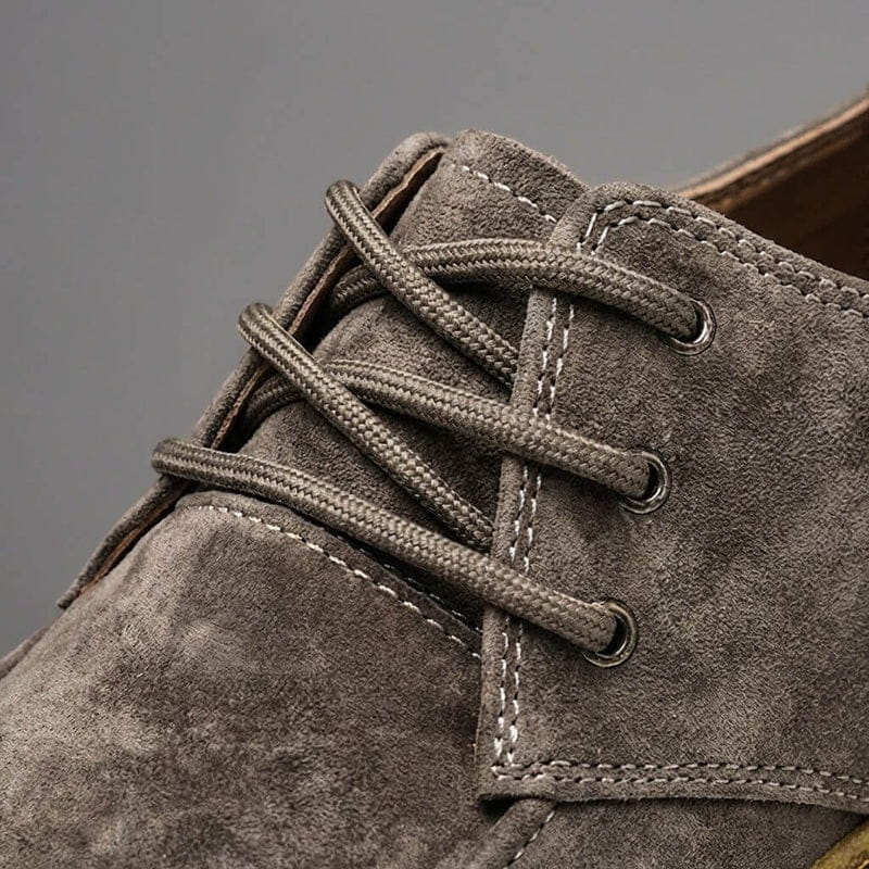 Alessio Italian Suede Casual Shoes – Cushioned Slip-Resistant Lace-Up Shoes