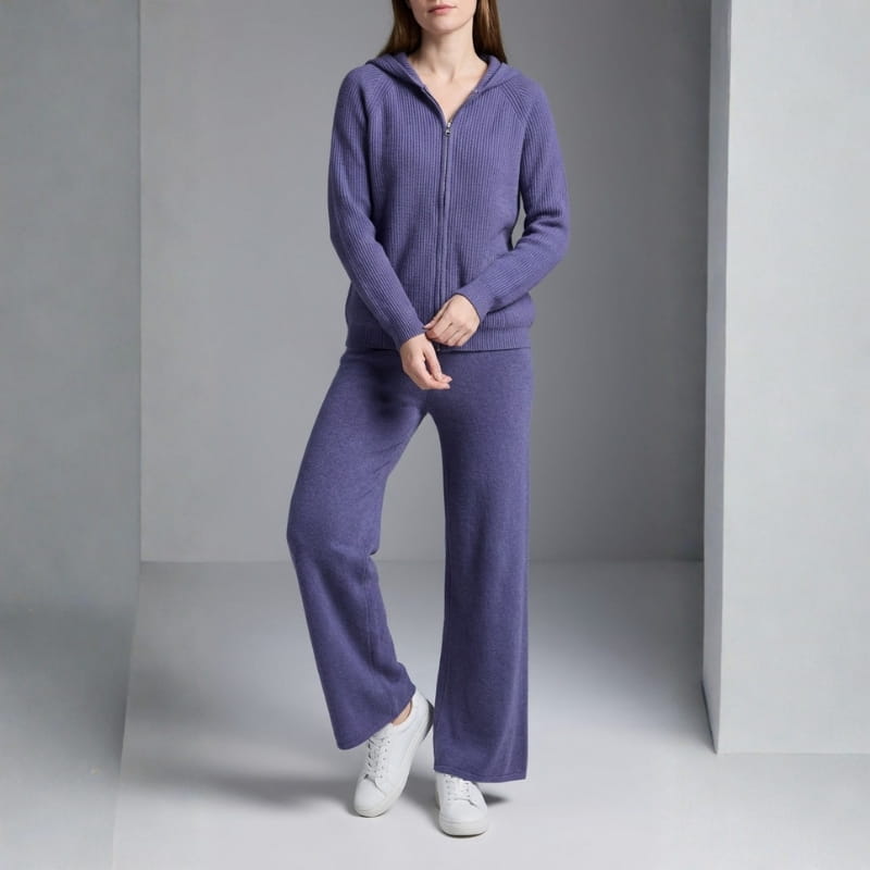 Seraphina Hooded Loungewear Set – Relaxed Wide-Leg Comfort Style