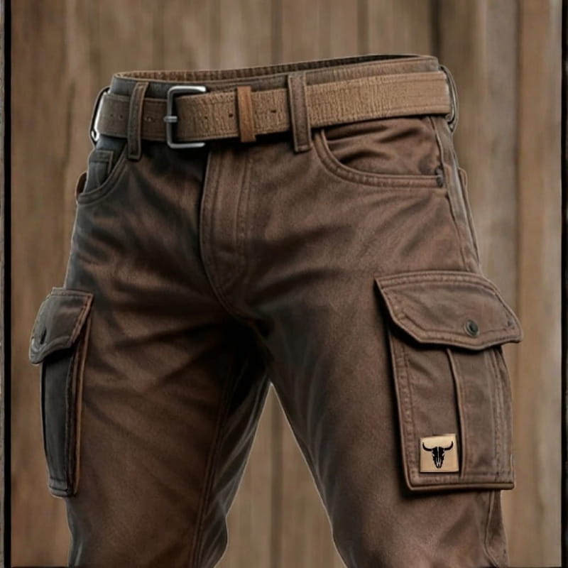 Sonny Heavy Duty Cotton Canvas Utility Cargo Pants – Straight Fit Insulated Work Trousers