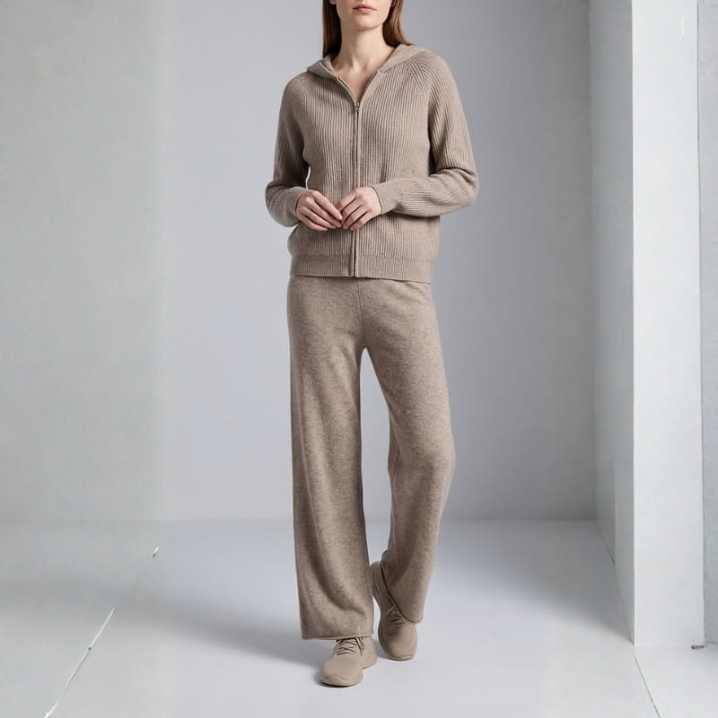 Seraphina Hooded Loungewear Set – Relaxed Wide-Leg Comfort Style