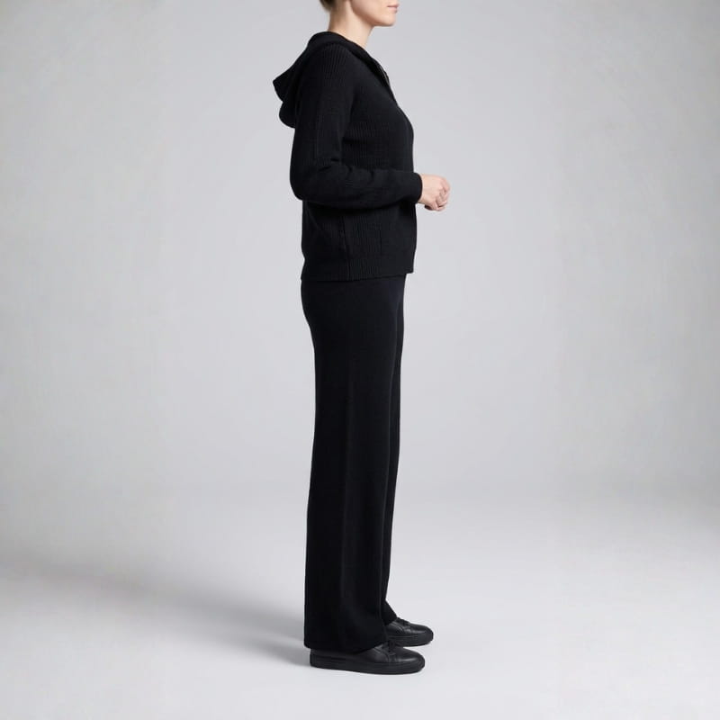 Seraphina Hooded Loungewear Set – Relaxed Wide-Leg Comfort Style