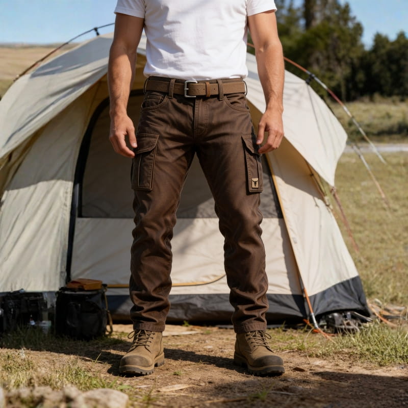 Sonny Heavy Duty Cotton Canvas Utility Cargo Pants – Straight Fit Insulated Work Trousers