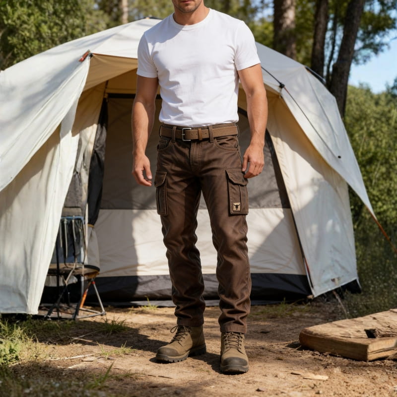 Sonny Heavy Duty Cotton Canvas Utility Cargo Pants – Straight Fit Insulated Work Trousers