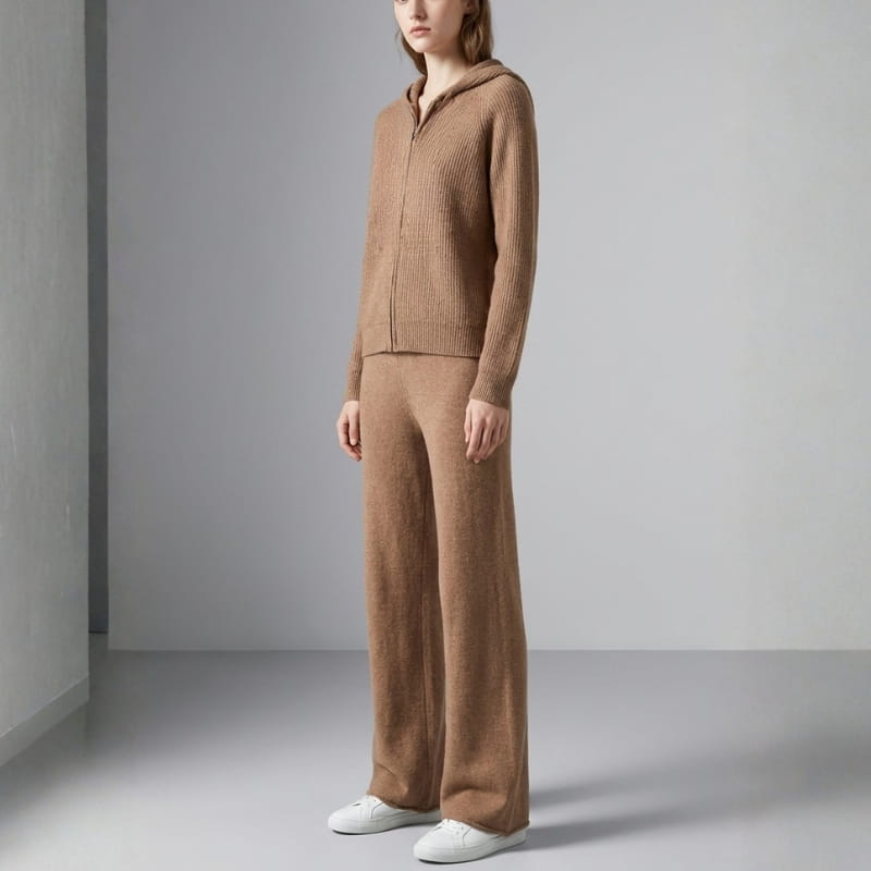 Seraphina Hooded Loungewear Set – Relaxed Wide-Leg Comfort Style