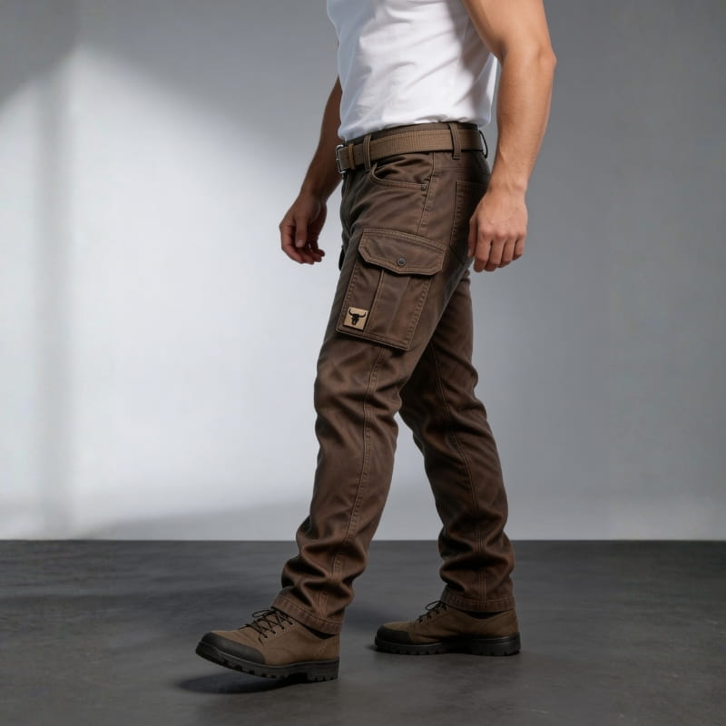 Sonny Heavy Duty Cotton Canvas Utility Cargo Pants – Straight Fit Insulated Work Trousers