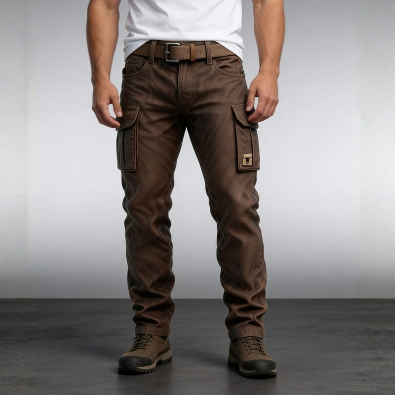Sonny Heavy Duty Cotton Canvas Utility Cargo Pants – Straight Fit Insulated Work Trousers