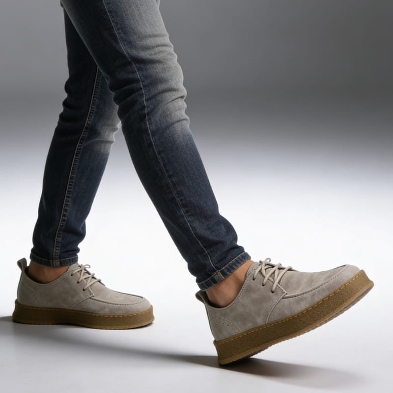 Alessio Italian Suede Casual Shoes – Cushioned Slip-Resistant Lace-Up Shoes