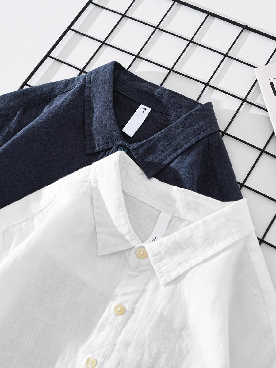 Elliot Kyoto Collar Shirt – Sleek Resort Shirt in Fresh Cotton-Linen Blend