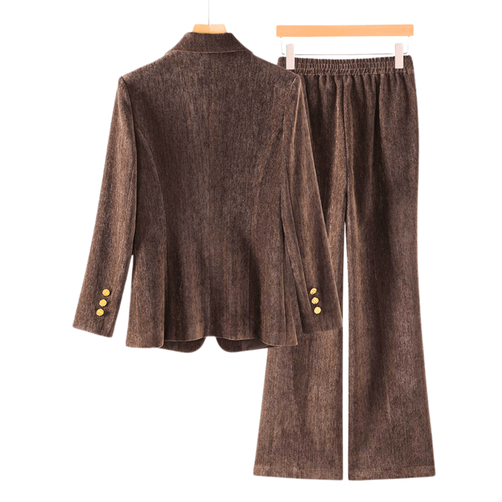 Anne Women's Tailored Blazer and Pants Set – Elegant Summer Co-ord