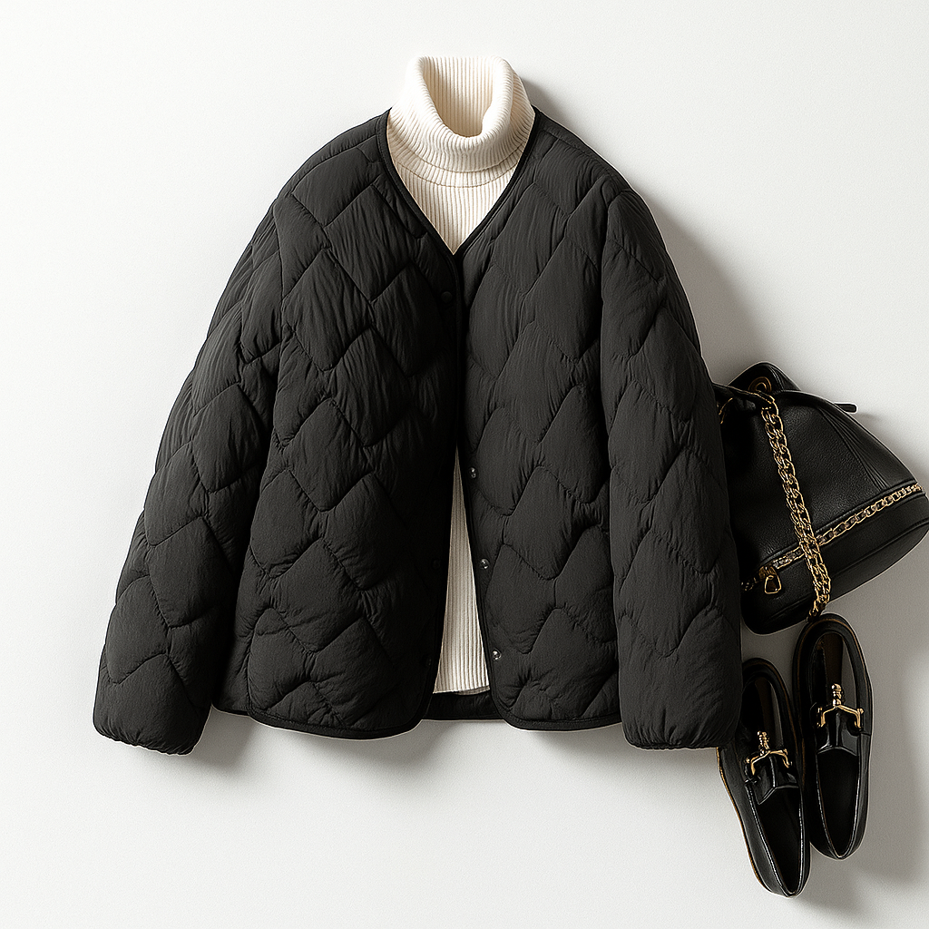Cheska Women's Lightweight Quilted Down Jacket – Cozy Warmth for Chilly Days