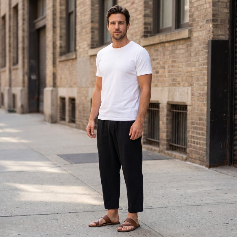 Walter Urban Cropped Cotton Tapered Pants – Lightweight Relaxed Everyday Wear