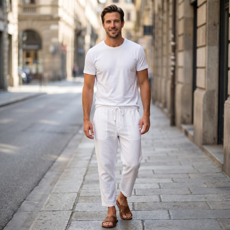 Walter Urban Cropped Cotton Tapered Pants – Lightweight Relaxed Everyday Wear