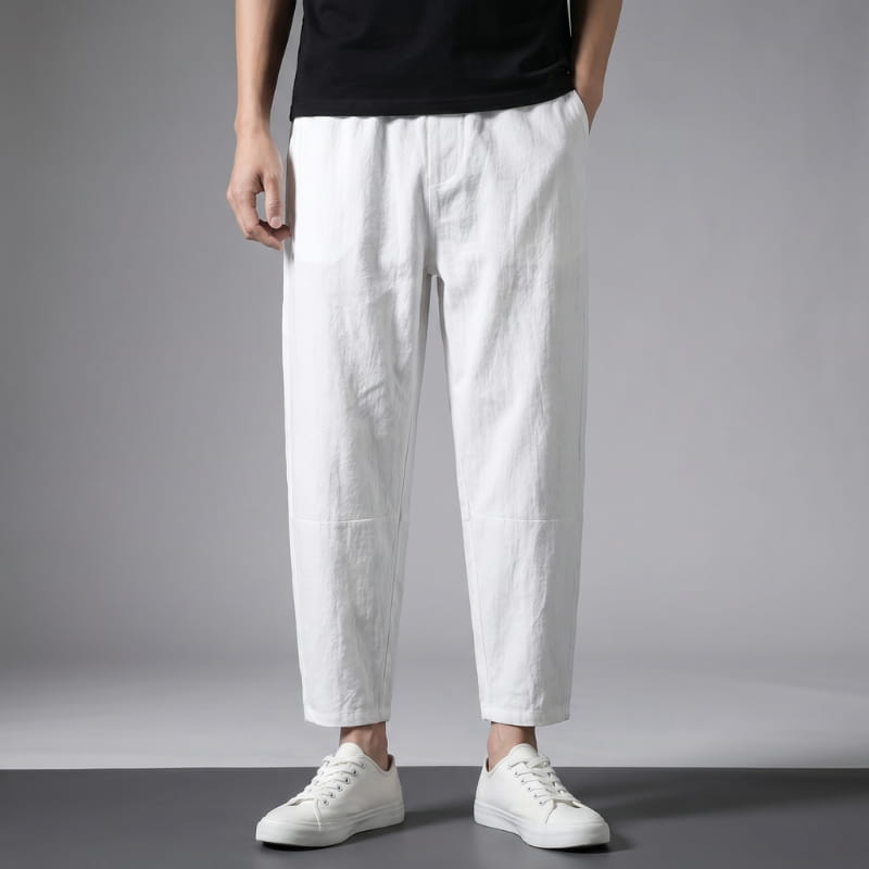 Walter Urban Cropped Cotton Tapered Pants – Lightweight Relaxed Everyday Wear