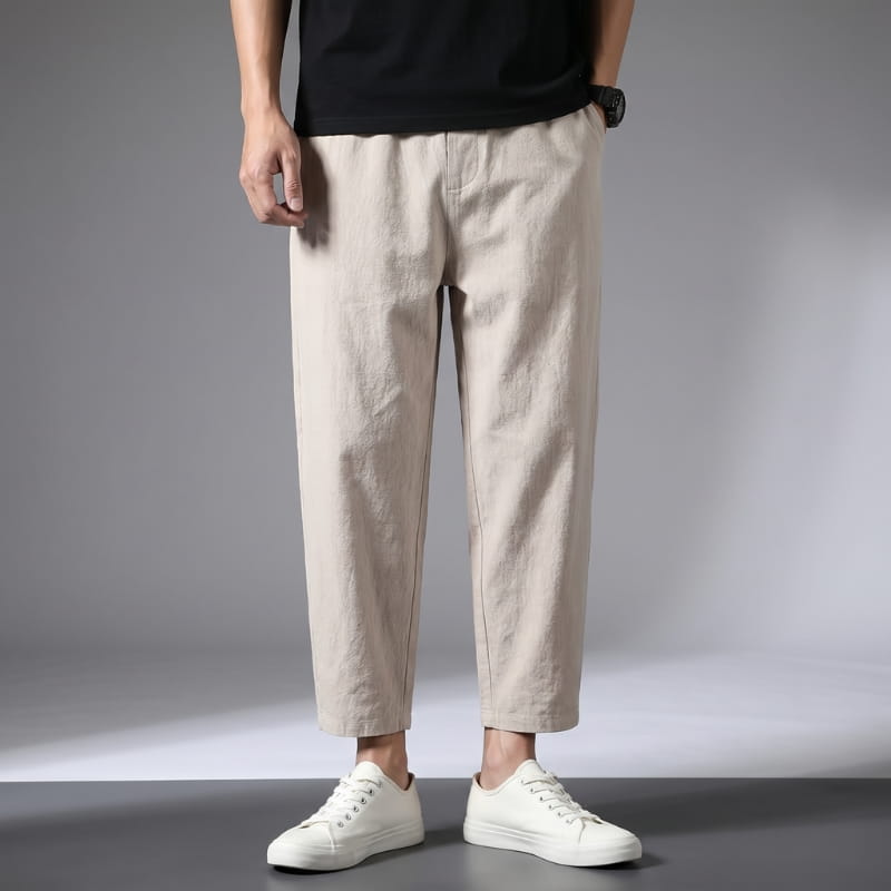 Walter Urban Cropped Cotton Tapered Pants – Lightweight Relaxed Everyday Wear