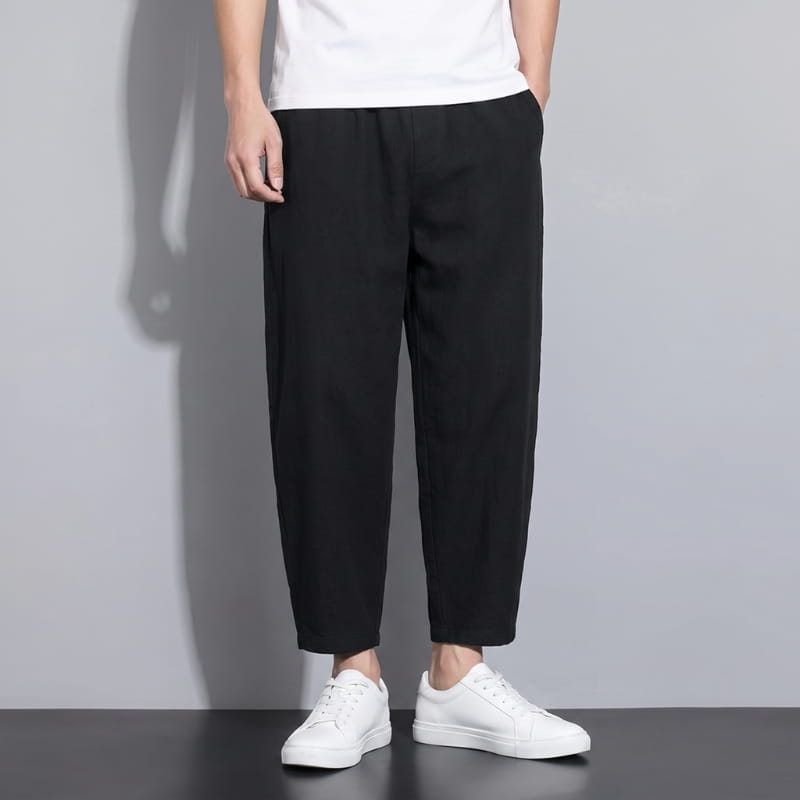 Walter Urban Cropped Cotton Tapered Pants – Lightweight Relaxed Everyday Wear