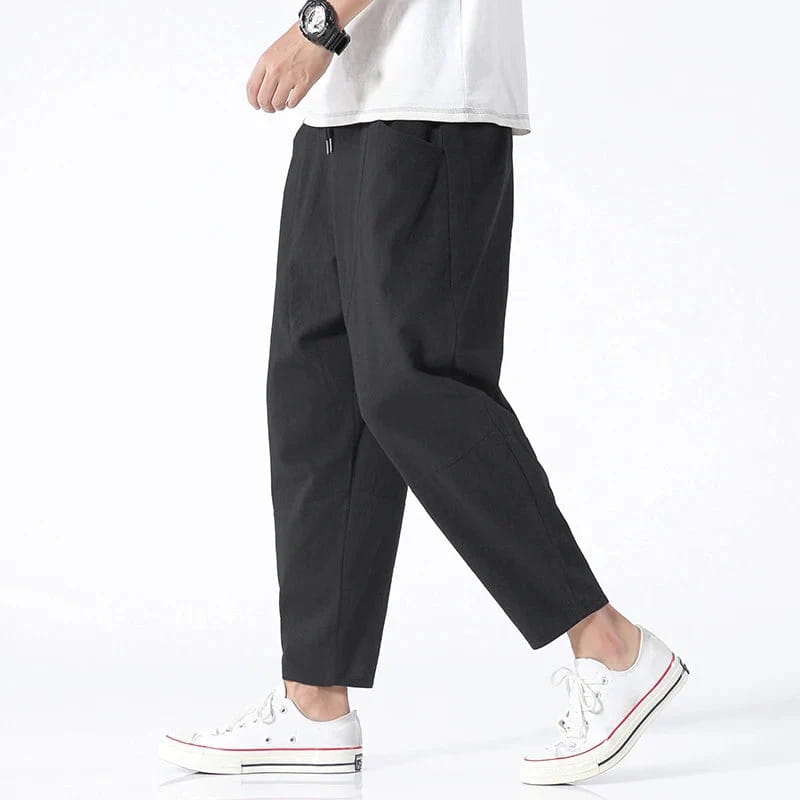 Walter Urban Cropped Cotton Tapered Pants – Lightweight Relaxed Everyday Wear