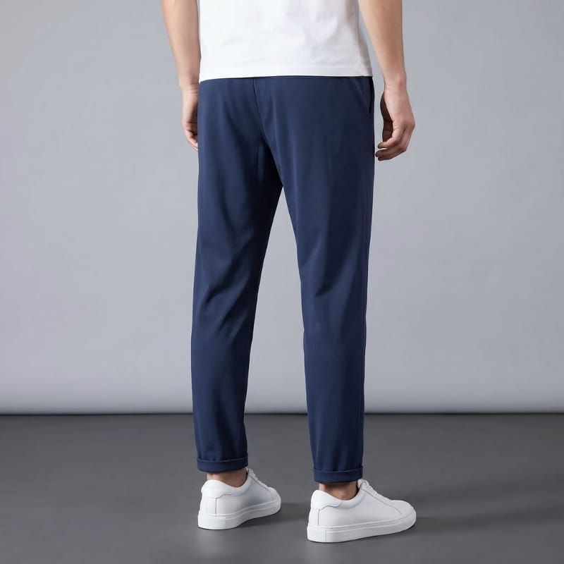 Elias Cotton Stretch Tapered Drawstring Pants – Casual Slim Fit Everyday Trousers
