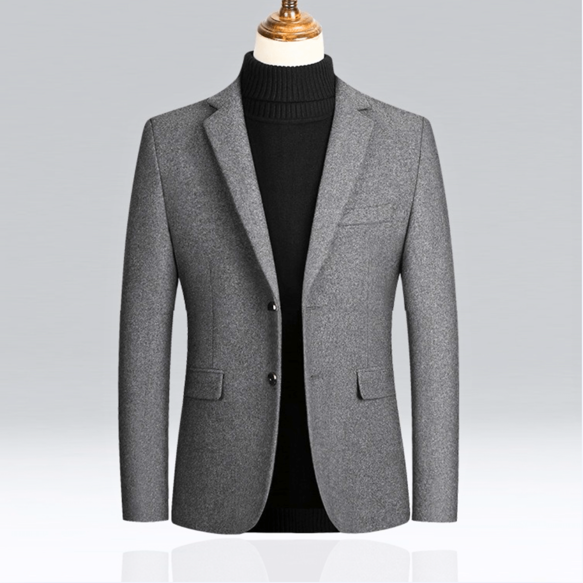Duran Men's Tailored Wool Blazer – Sport Jacket with Sleek Lining & Front Pockets