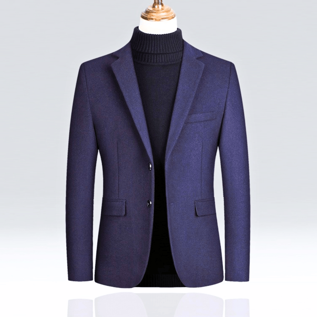 Duran Men's Tailored Wool Blazer – Sport Jacket with Sleek Lining & Front Pockets