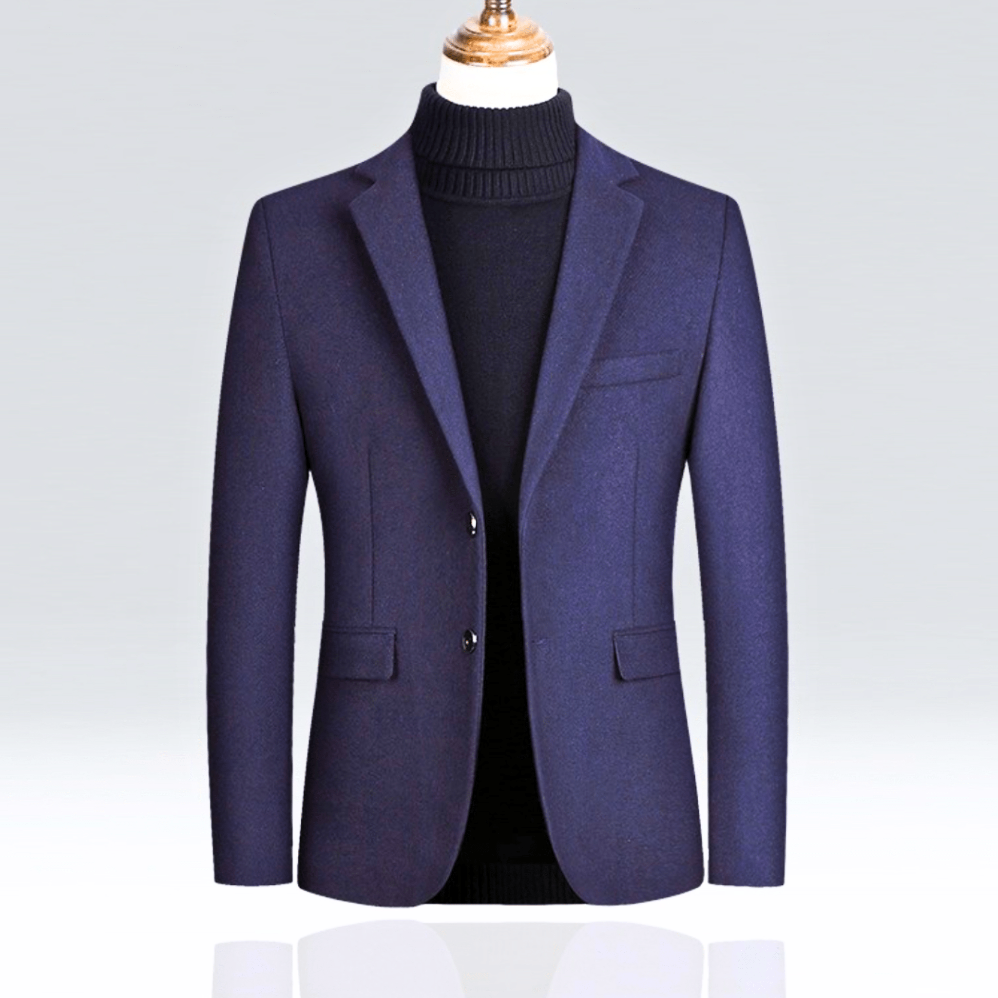 Duran Men's Tailored Wool Blazer – Sport Jacket with Sleek Lining & Front Pockets
