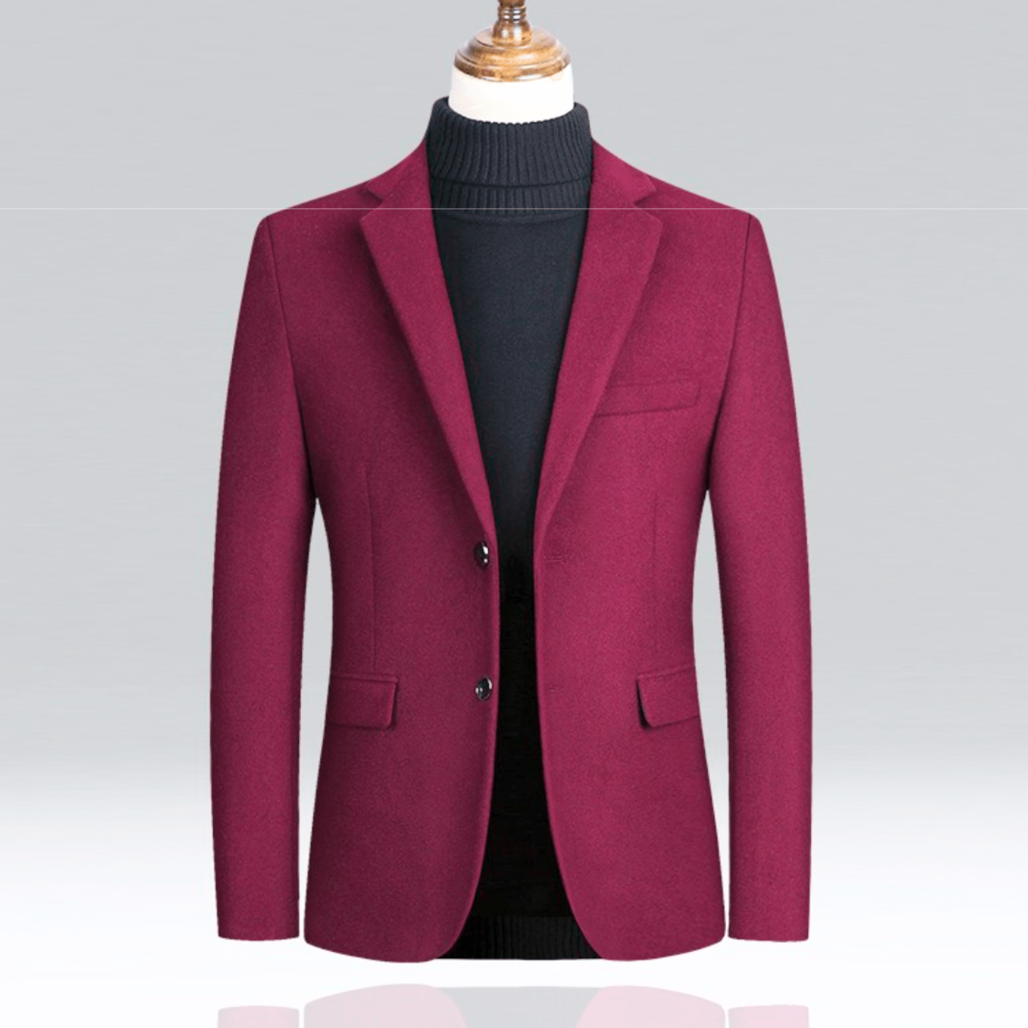 Duran Men's Tailored Wool Blazer – Sport Jacket with Sleek Lining & Front Pockets