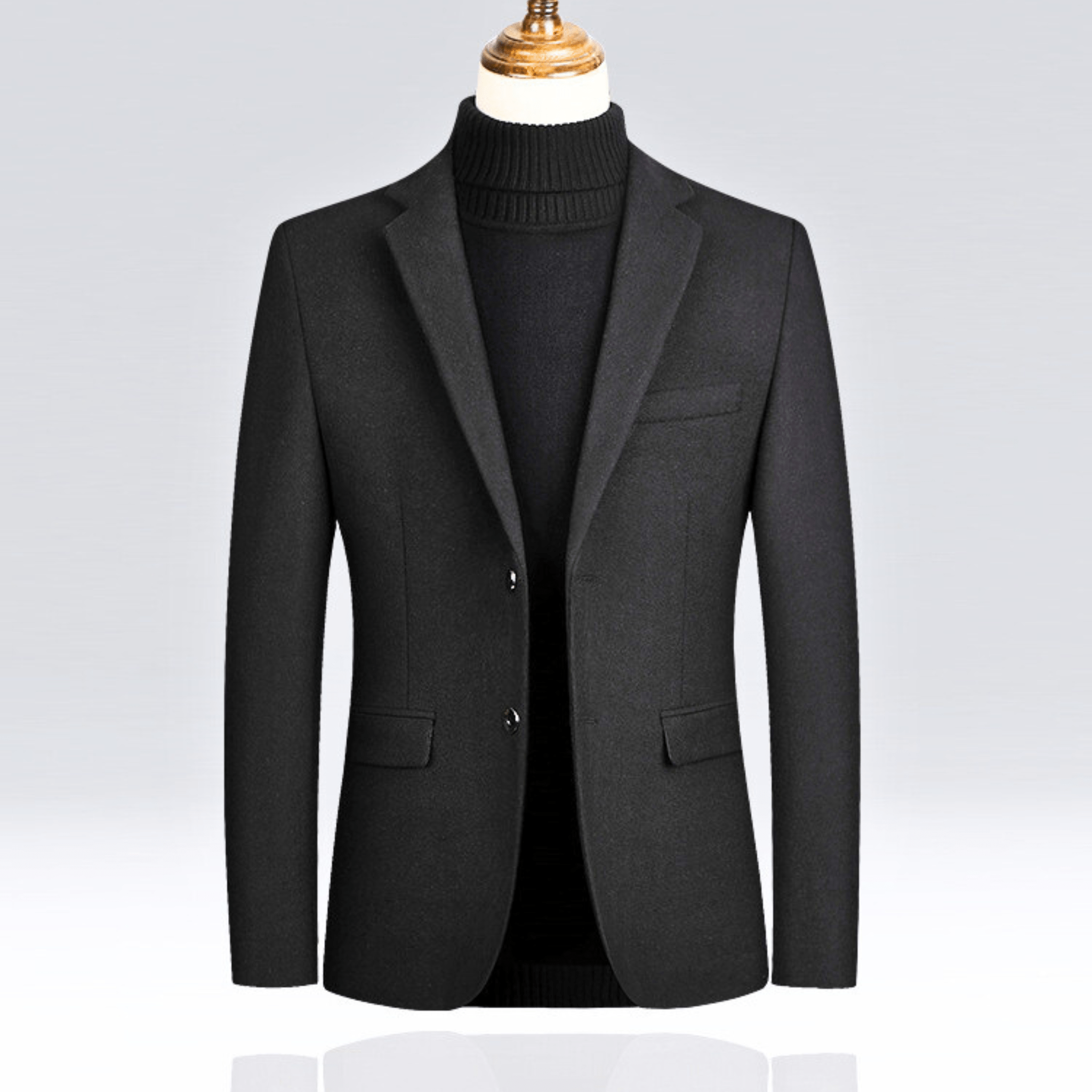 Duran Men's Tailored Wool Blazer – Sport Jacket with Sleek Lining & Front Pockets